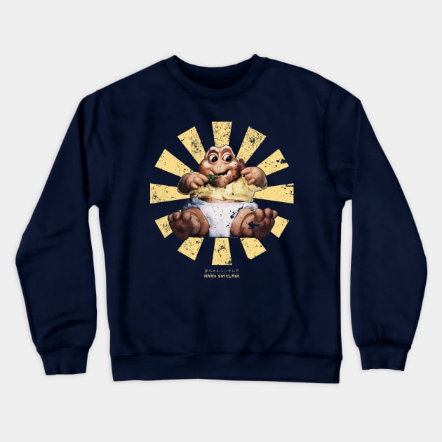 Baby Sinclair Retro Japanese The Dinosaurs Crewneck Sweatshirt by Nova5